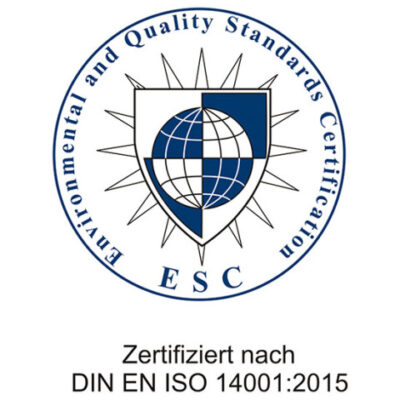 Mauser - Rollregale: ESC - zertifiziert nach DIN EN ISO 14001:2015