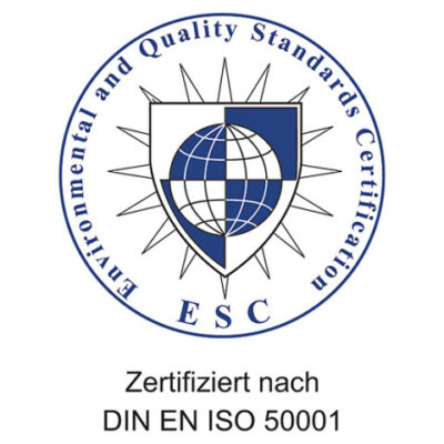Mauser - Rollregale: ESC - zertifiziert nach DIN EN ISO 50001